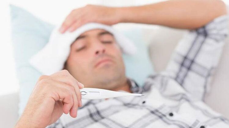 Chronic prostatitis and elevated body temperature